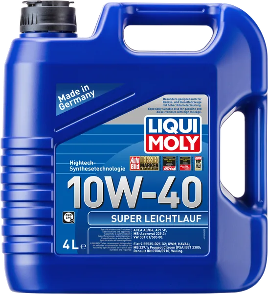 Liqui Moly 10W-40 Motor Yağı Süper Sentetik SUPER LEICHTLAUF 4 L