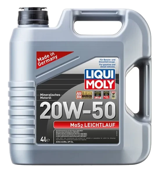 Liqui Moly 20W-50 Mineral Motor Yağı MoS2'li LEICHTLAUF 4 L
